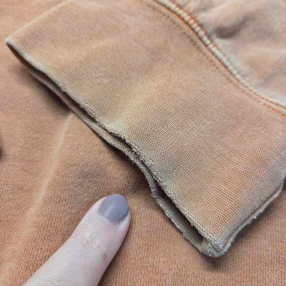 Orvis Men's Orange Gray Quarter Zip Longsleeve Pullover Sweatshirt Bundle (Flaw) - Picture 9 of 15